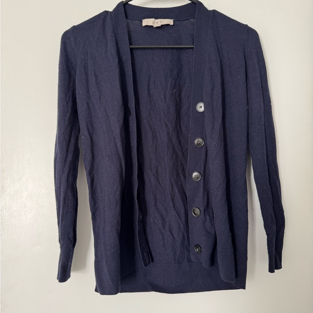 LOFT petite Navy Blue Women's Cardigan 4 for $20